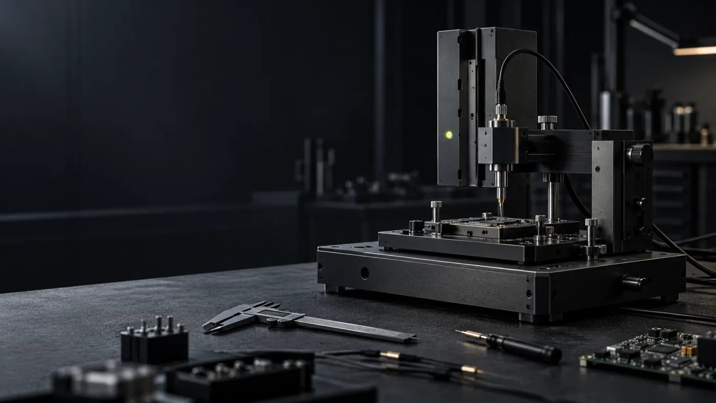 Concept image of a precision electronics development bench